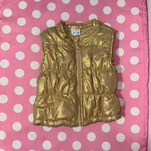 Infant 6-9m ; gold puffer vest